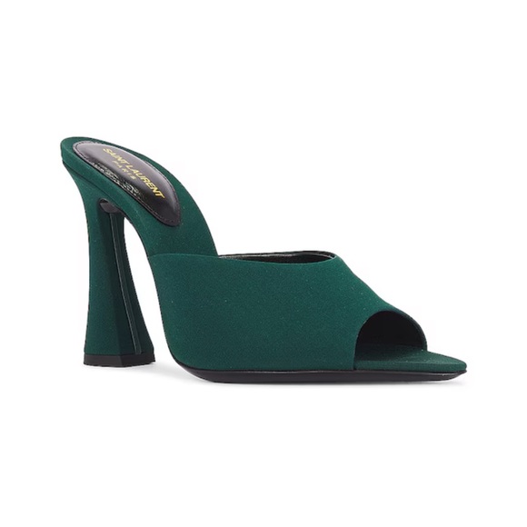 Saint Laurent Emerald Green Mules - Picture 2 of 4
